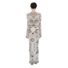 Load image into Gallery viewer, LADIES SCOOP MAXI DRESS TATTOO 3
