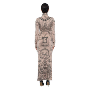 DIVINE HIGH ROLL NECK MAXI DRESS