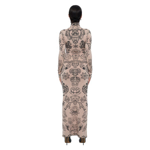 DIVINE HIGH ROLL NECK MAXI DRESS