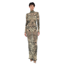 Load image into Gallery viewer, INDIAN COMIC HIGH ROLL NECK MAXI DRESS
