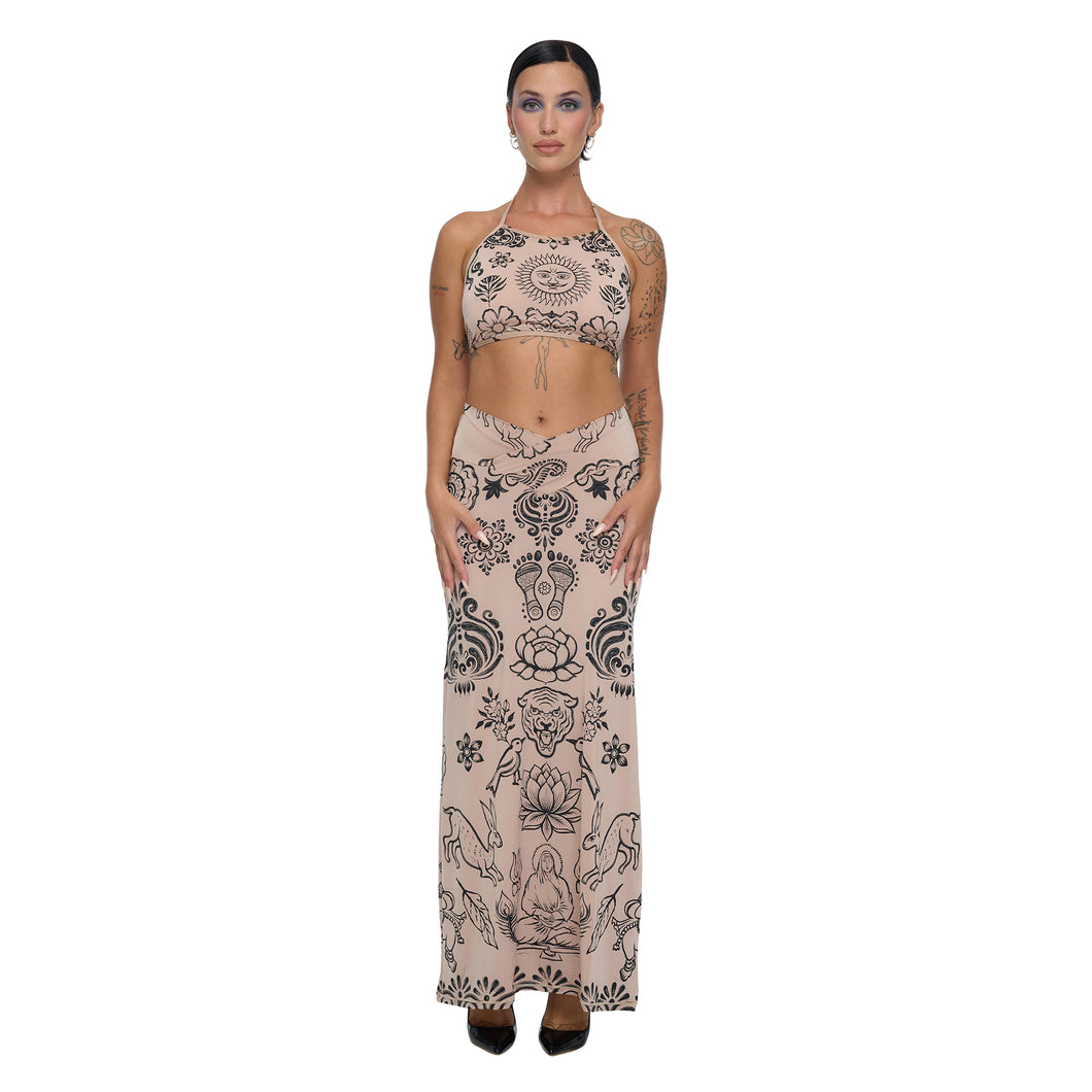 PUSHKA PAINT HALTER TOP