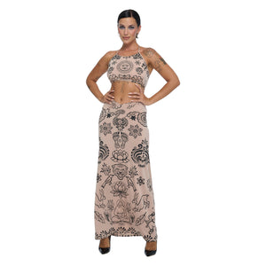 PUSHKA PAINT HALTER TOP