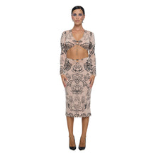 Load image into Gallery viewer, PUSHKA PAINT RING MIDI SKIRT
