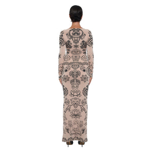 PUSHKA PAINT TEARDROP MAXI DRESS