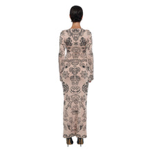 Load image into Gallery viewer, PUSHKA PAINT BELL SLEVE MAXI DRESS

