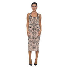 Load image into Gallery viewer, PUSHKA PAINT NECI MIDI DRESS
