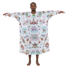 Load image into Gallery viewer, TIBETAN BEAR CRAYON FULL LENGTH KAFTAN
