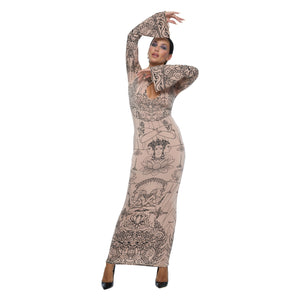 DIVINE BELL SLEEVE MAXI DRESS