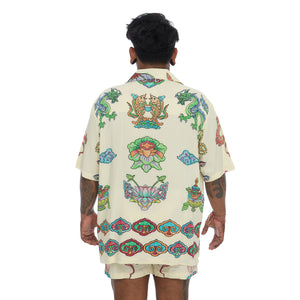 TIBETAN CRAYON DIGITAL PRINT SHIRT