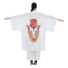 Load image into Gallery viewer, FACE &amp; ROSE SUNSET KIMONO
