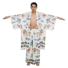 Load image into Gallery viewer, TIBETAN CRAYON SUNSET KIMONO
