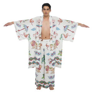 TIBETAN CRAYON SUNSET KIMONO