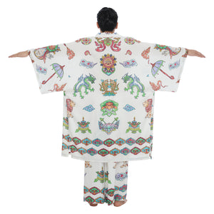 TIBETAN CRAYON SUNSET KIMONO