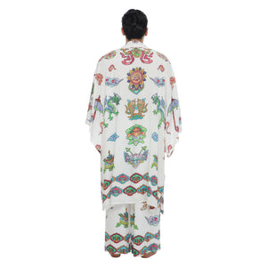 TIBETAN CRAYON SUNSET KIMONO