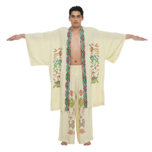 Load image into Gallery viewer, PANEL TIBETAN CRAYON SUNSET KIMONO
