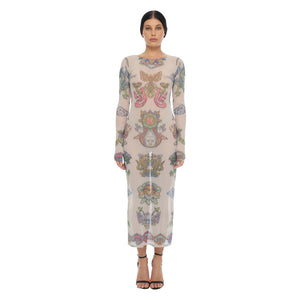 TIBETAN CRAYON NECI MAXI DRESS