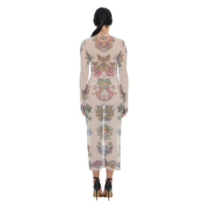 TIBETAN CRAYON NECI MAXI DRESS