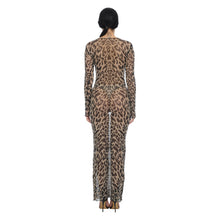 Load image into Gallery viewer, LEOPARD SCOOP NECK MAXI DRESS
