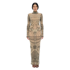 KHMER HIGH NECK MAXI DRESS