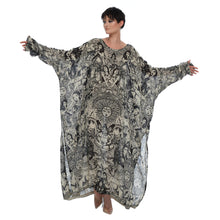 Load image into Gallery viewer, INDIA COMIC RAW LINEN FULL LENGTH KAFTAN
