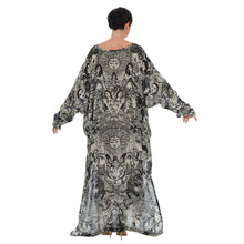 Load image into Gallery viewer, INDIA COMIC RAW LINEN FULL LENGTH KAFTAN
