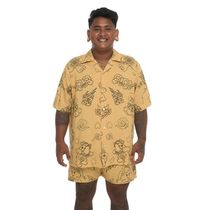 TIBETAN YARDAGE SHIRT