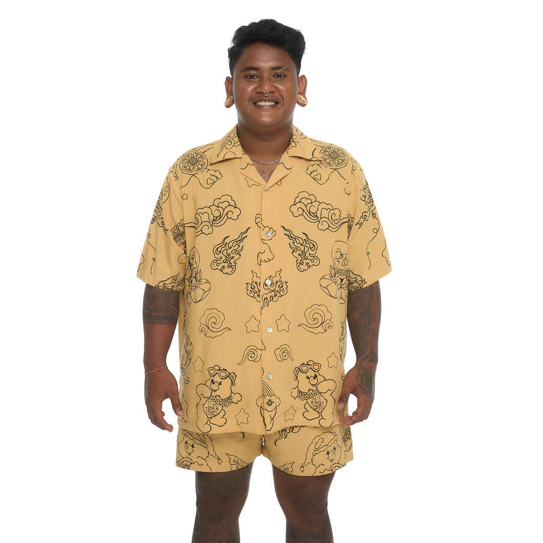TIBETAN YARDAGE SHIRT