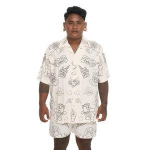 TIBETAN YARDAGE SHIRT